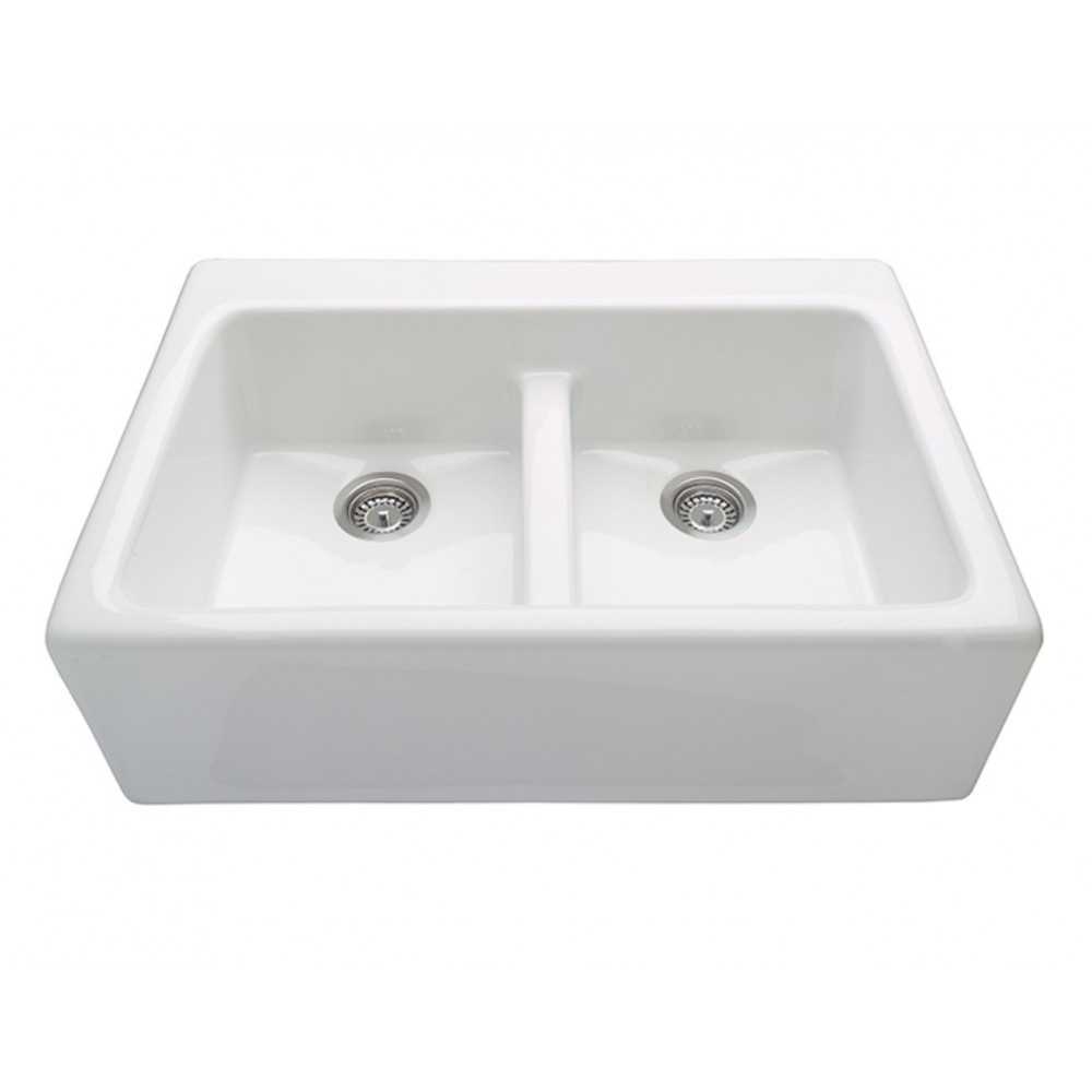 The Appalachian double-bowl Kitchen Sink, White RKS234W