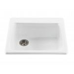 The Simplicity single-bowl Kitchen Sink, Biscuit