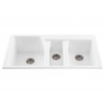 The Triumph triple-bowl Sink, White