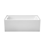 60 x 30 Inch Alcove Bathtub in White, Left-Hand Drain, Overflow Trim in Chrome