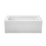 60 x 32 Inch Alcove Bathtub in White, Left-Hand Drain, Overflow Trim in Chrome