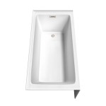 60 x 30 Inch Alcove Bathtub in White, Right-Hand Drain, Overflow Trim in Nickel