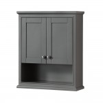 Bathroom Wall-Mounted Storage Cabinet in Dark Gray