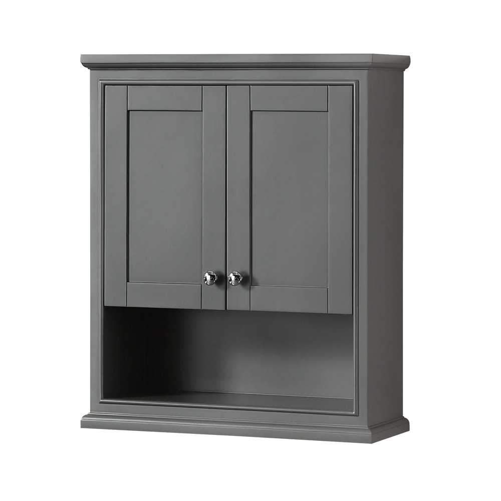 Bathroom Wall-Mounted Storage Cabinet in Dark Gray