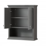 Bathroom Wall-Mounted Storage Cabinet in Dark Gray