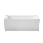 60 x 30 Inch Alcove Bathtub in White, Left-Hand Drain, Overflow Trim in White