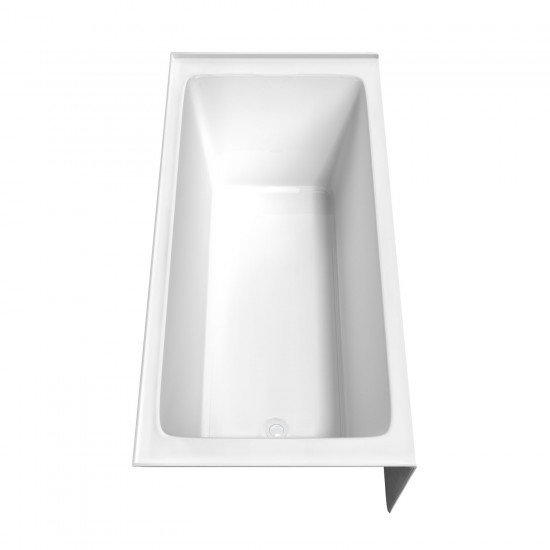 60 x 30 Inch Alcove Bathtub in White, Left-Hand Drain, Overflow Trim in White