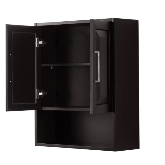 Wall-Mounted Storage Cabinet in Dark Espresso