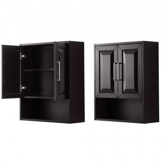 Wall-Mounted Storage Cabinet in Dark Espresso