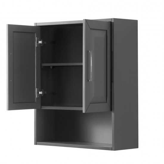 Wall-Mounted Storage Cabinet in Dark Gray