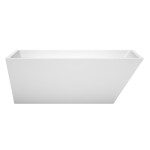 67 Inch Freestanding Bathtub in White, Polished Chrome Drain and Overflow Trim