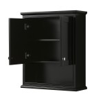 Wall-Mounted Storage Cabinet in Dark Espresso