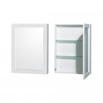 30 Inch Single Bathroom Vanity in White, No Countertop, No Sink, Medicine Cabinet