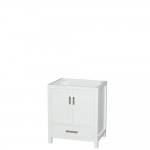 30 Inch Single Bathroom Vanity in White, No Countertop, No Sink, and No Mirror