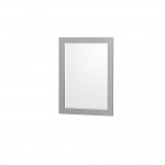 36 Inch Single Bathroom Vanity in Gray, No Countertop, No Sink, 24 Inch Mirror