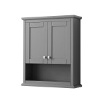 Wall-Mounted Bathroom Storage Cabinet in Dark Gray