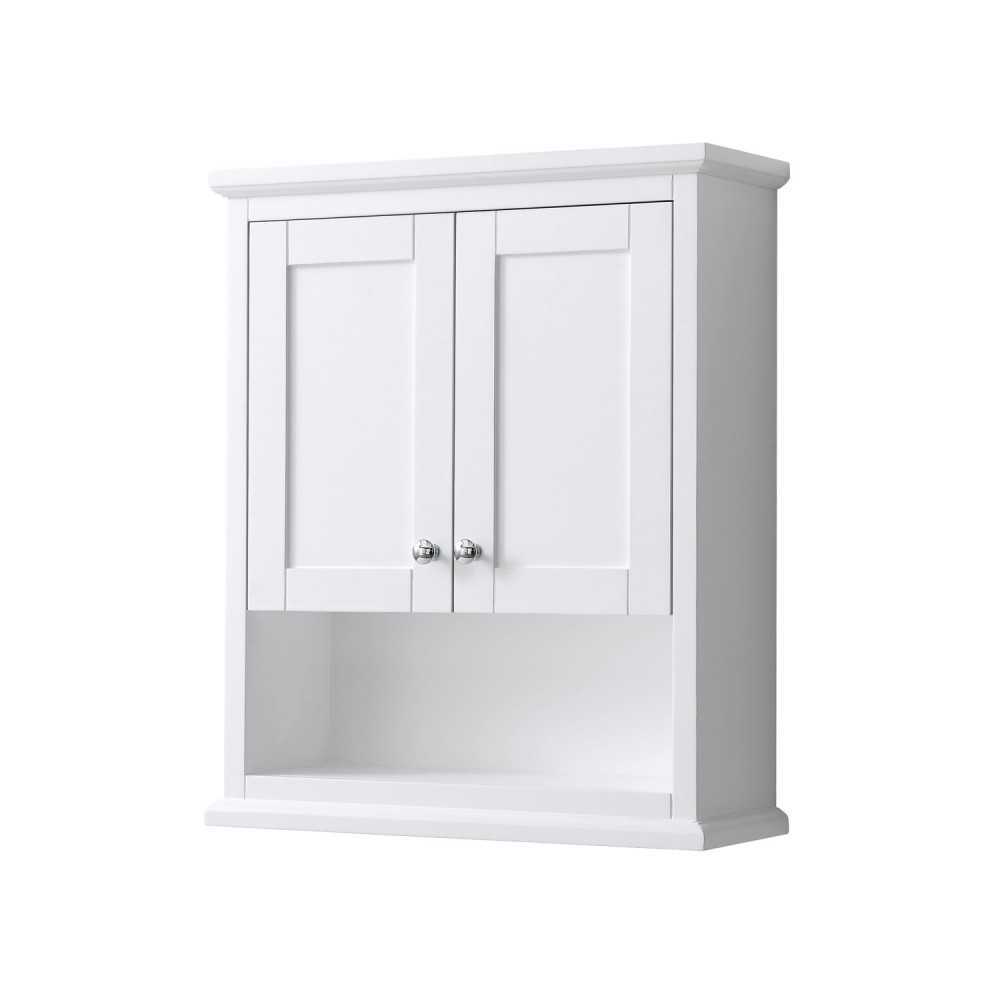 Wall-Mounted Bathroom Storage Cabinet in White