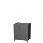 30 Inch Single Bathroom Vanity in Dark Gray, No Countertop, No Sink, No Mirror