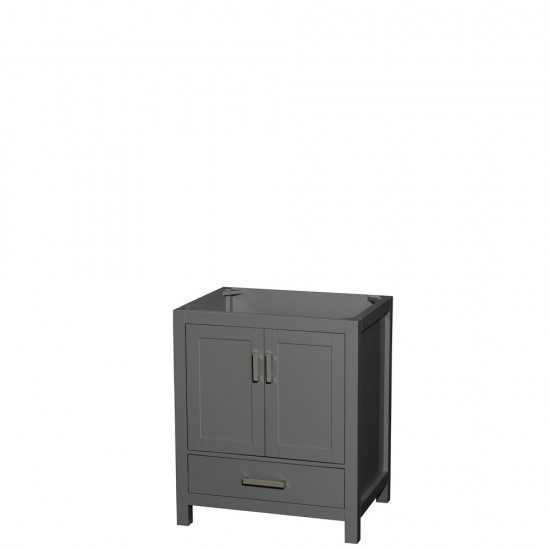 30 Inch Single Bathroom Vanity in Dark Gray, No Countertop, No Sink, No Mirror