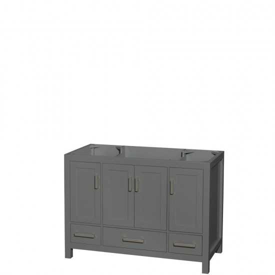 48 Inch Single Bathroom Vanity in Dark Gray, No Countertop, No Sink, No Mirror