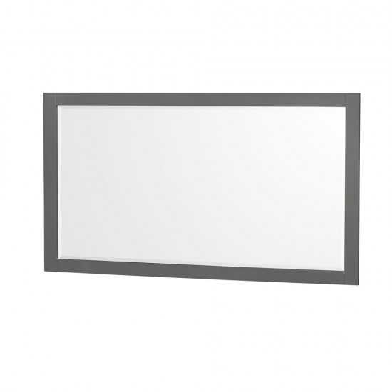 60 Inch Single Bathroom Vanity in Dark Gray, No Countertop, No Sink, 58 Inch Mirror