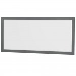 72 Inch Double Bathroom Vanity in Dark Gray, No Countertop, No Sink, 70 Inch Mirror