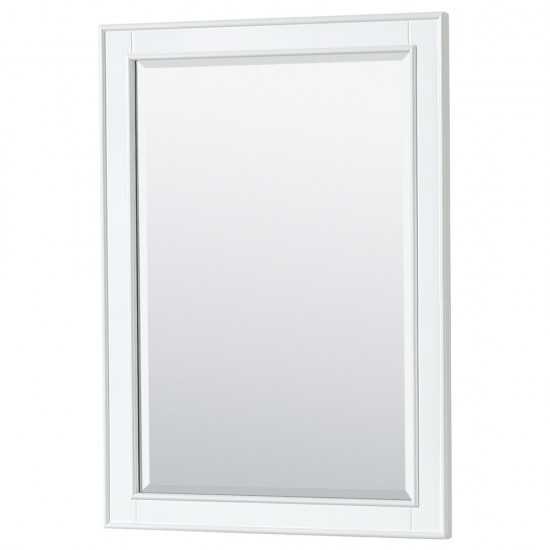 36 Inch Single Bathroom Vanity in White, No Countertop, No Sink, 24 Inch Mirror