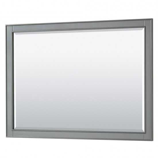 48 Inch Single Bathroom Vanity in Dark Gray, No Countertop, No Sink, 46 Inch Mirror