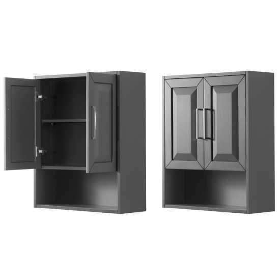 Wall-Mounted Storage Cabinet in Dark Gray