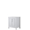 30 Inch Single Bathroom Vanity in White, No Countertop, No Sink, and No Mirror