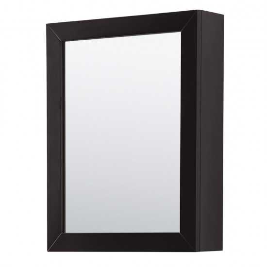 30 Inch Single Bathroom Vanity in Dark Espresso, No Countertop, No Sink, Medicine Cabinet