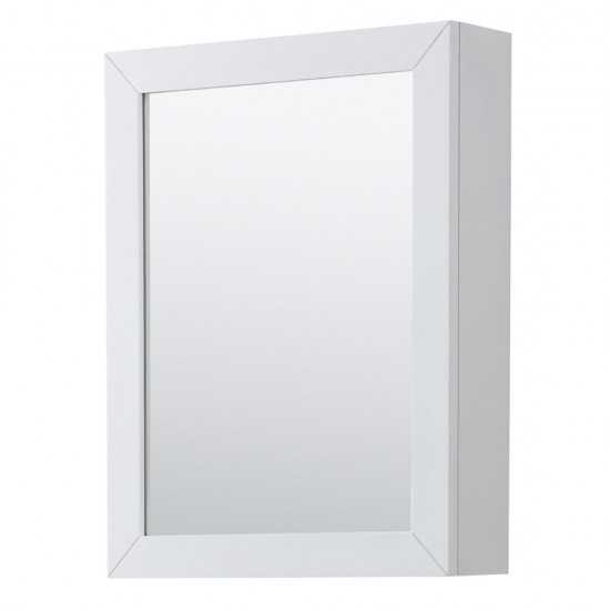 36 Inch Single Bathroom Vanity in White, No Countertop, No Sink, Medicine Cabinet