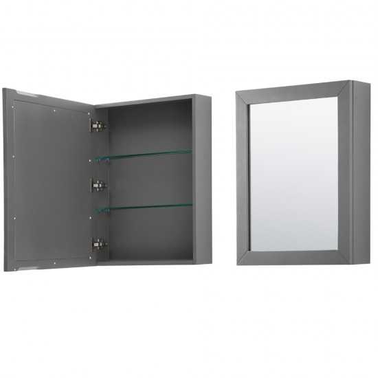 60 Inch Double Bathroom Vanity in Dark Gray, No Countertop, No Sink, Medicine Cabinets