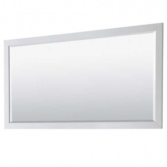 80 Inch Double Bathroom Vanity in White, No Countertop, No Sink, 70 Inch Mirror