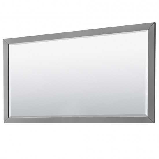 80 Inch Double Bathroom Vanity in Dark Gray, No Countertop, No Sink, 70 Inch Mirror