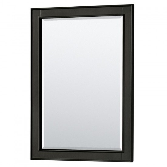 30 Inch Single Bathroom Vanity in Dark Espresso, No Countertop, No Sink, 24 Inch Mirror