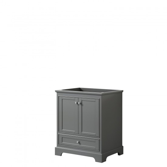 30 Inch Single Bathroom Vanity in Dark Gray, No Countertop, No Sink, No Mirror