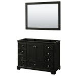 48 Inch Single Bathroom Vanity in Dark Espresso, No Countertop, No Sink, 46 Inch Mirror