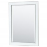 72 Inch Double Bathroom Vanity in White, White Carrara Marble Countertop, Oval Sinks, 24 Inch Mirrors