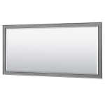 80 Inch Double Bathroom Vanity in Dark Gray, White Carrara Marble Countertop, Sinks, 70 Inch Mirror