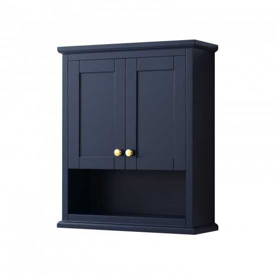 Wall-Mounted Bathroom Storage Cabinet in Dark Blue
