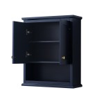 Wall-Mounted Bathroom Storage Cabinet in Dark Blue