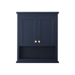 Wall-Mounted Bathroom Storage Cabinet in Dark Blue