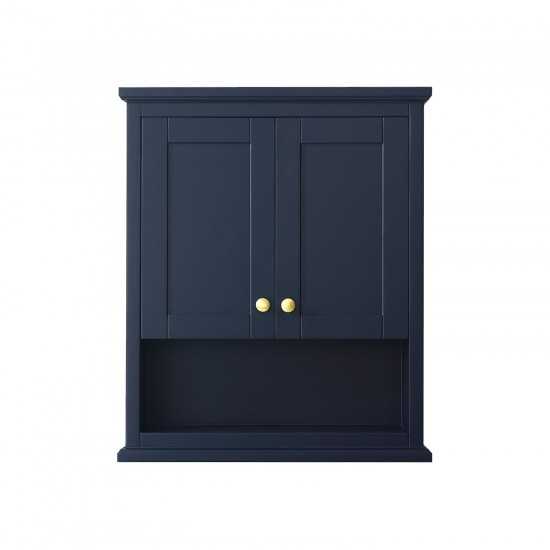 Wall-Mounted Bathroom Storage Cabinet in Dark Blue