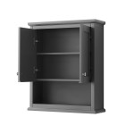 Wall-Mounted Bathroom Storage Cabinet in Dark Gray