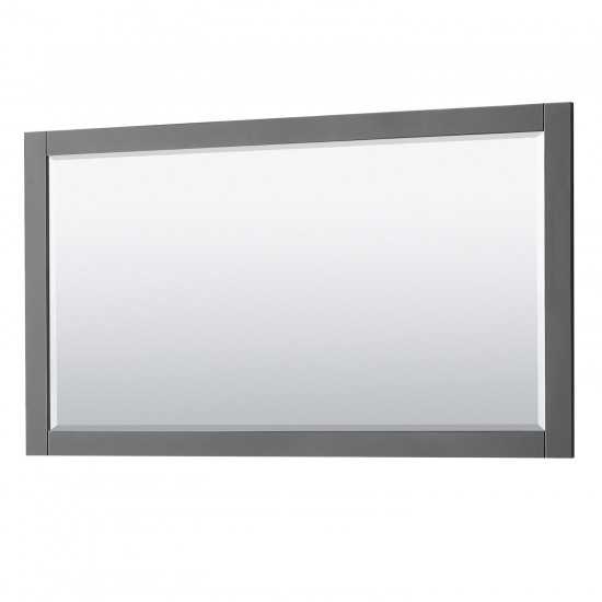 60 Inch Single Bathroom Vanity in Dark Gray, No Countertop, No Sink, 58 Inch Mirror