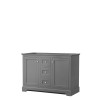 48 Inch Double Bathroom Vanity in Dark Gray, No Countertop, No Sinks, No Mirror