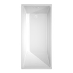 67 Inch Freestanding Bathtub in White, Shiny White Drain and Overflow Trim