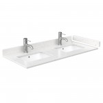 48 Inch Double Bathroom Vanity in Dark Gray, Light-Vein Carrara Cultured Marble Countertop, Sinks, 46 Inch Mirror