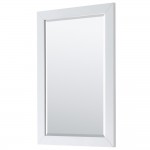 72 Inch Double Bathroom Vanity in White, Light-Vein Carrara Cultured Marble Countertop, Sinks, 24 Inch Mirrors